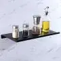 Kitchen Spice Shelf 16" Bathroom Organizer, Angle Simple Aluminium Reversible Mounting Floating Shelf, Spice Jar Holder, Bathroom Kitchen Storage Rack, Versatile Wall Shelf, Matte Black Kitchen Spice Shelf 16" Bathroom Organizer, Angle Simple Aluminium Reversible Mounting Floating Shelf, Spice Jar Holder, Bathroom Kitchen Storage Rack, Versatile Wall Shelf, Matte Black