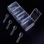 JINBEST Clear Seasoning Rack Spice Box Storage Container Condiment Spice Pots Jars