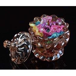 FUYU Royal Embossed Crystal Glass Jar With Lids Candy Jar Food Jar Jewelry Box