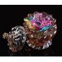 FUYU Royal Embossed Crystal Glass Jar With Lids Candy Jar Food Jar Jewelry Box