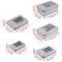 Milue Rectangular Tin Silver Storage Box Case Organizer with Half Clear Window Lid (04#)