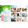 Empty Spray Bottles, Fine Mist Travel Spray Bottles for Alcohol 2 Pieces + Refillable Empty Pump Bottles for Hand Sanitizer 1 Piece 60ml for Hair, Skincare, Makeup, Cleaning