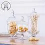 | Storage Bottles & Jars | High|Foot Glass Bottle Flower tea Storage food Bottles and jars for storage candy cans storage Bottles Transparent Glass jars | by HUDITOOLS | 1 PCs