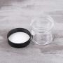 CHICTRY 10Pcs Plastic Clear Jars Empty Refillable Leak Proof Travel Sample Jars with Lids for Makeup Cosmetic Lotion Creams Oils Salves Ointments Black 30g One Size
