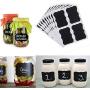 36 Pcs/Set Blackboard Sticker Craft Kitchen Jars Organizer Labels Chalkboard Chalk Board Sticker 5Cm X 3.5Cm Black Board,Black