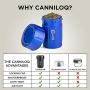 Canniloq ? 120cc Sapphire Blue - Premium Aircraft Grade Aluminum Odor Smell Proof Container and Airtight Locking Stash Jar for Herbs, Coffee, Spices, Tea and Other Dry Goods