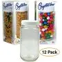 Bocal en verre de 25 oz (790 ml) avec couvercle – Pack de 12. Récipients polyvalents pour loisirs créatifs, bonbons, aliments, épices. Bocal en verre de 25 oz (790 ml) avec couvercle – Pack de 12. Récipients polyvalents pour loisirs créatifs, bonbons, aliments, épices.