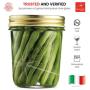 Bormioli Quattro Stagioni Wide Mouth Mason Jars 10 ? Ounce Glass Jar with Metal Airtight Lid Canning Jar for Jam, Jelly, Honey, Great Pickling, Preserving, Meal Prep, Food Storage, Salad Jar (6 Pack)