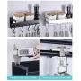 XDD Wall Mount Spice Rack, Wall Mounted Seasoning Organization Bottle Jars Rack Holder, Storage Organizer Shelf, for Kitchen Restaurant,B