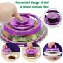 Mikilon Vacuum Air-tight Food Sealer Container Plate Platter Lid Fresh Cover Topper Dome, Stackable, Dishwasher and BPA Free (Purple)