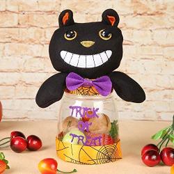 WinnerEco Halloween Cute Candy Sugar Box Jar Ornament Home Festival Decor (Black Cat)