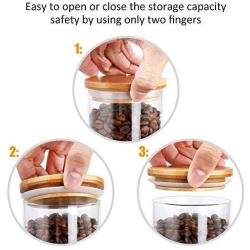 SIUONI Glass Sealed Cans Kitchen Storage Tanks Glass Tea Cans With Lid Borosilicate Glass Jars (650ML)
