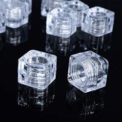 CHICTRY 10Pcs 5ml Cosmetic Jars Plastic Empty Refillable Sample Pots Jars Travel Containers to Store Makeup Cream Lotion Eye Shadow Powder Jewelry Clear One Size