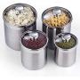 Sinardo 02553 4-Piece Canister Set Stainless Steel