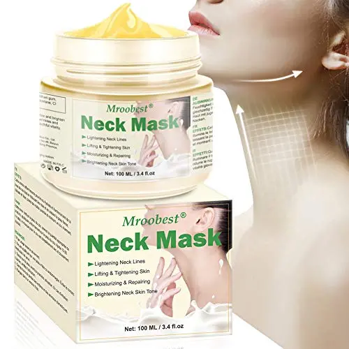 Halsmaske, Faltenstraffende Halsmaske, Feuchtigkeitsspendende Halsmaske, Straffende Halsmaske, Sichtbare Straffung & Faltenreduktion von Cremigem Haut, Anti-Aging Feuchtigkeitscreme für Hals, Dekolleté & Körper