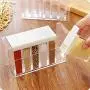 6 Pièces Rangement Épices Cuisine Boîtes de Conserve Transparents en PP pour Sel, Poivre, Cumin, etc.