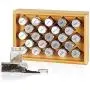 Spice Rack Cabinet Organizer, Spice Jars with 23 Glass Bottles, Pantry Kitchen Shelf Storage Organization, Bamboo