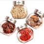 WANGLX ST Food Storage Container, Storage Jar, Modern Design Clear Glass Food Storage Jar with Airtight Seal, Coffee, Spice and More, Transparent