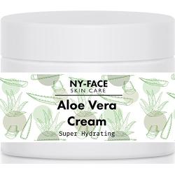 NY Faces Aloe Vera Cream -120 ml - 100% Organic Aloe & All Natural, Reduce Inflammation, After Sun explosure - Ph Balanced Cream Helps To Soften Your Skin And Keeps It Smooth And Glowing