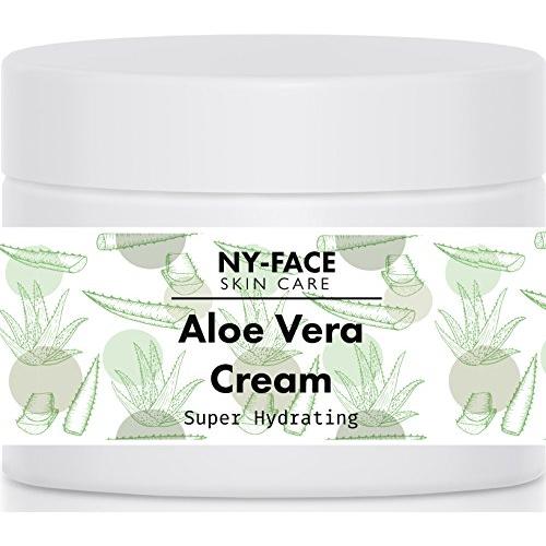 NY Faces Aloe Vera Cream -120 ml - 100% Organic Aloe & All Natural, Reduce Inflammation, After Sun explosure - Ph Balanced Cream Helps To Soften Your Skin And Keeps It Smooth And Glowing