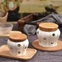 Shelf Floating Openwork Ceramics Storage Jar Garlic Ginger Dried Peppers Storage Box Kitchen Ventilation Storage Tank Pumpkin Cans. (Size : L)
