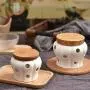 Shelf Floating Openwork Ceramics Storage Jar Garlic Ginger Dried Peppers Storage Box Kitchen Ventilation Storage Tank Pumpkin Cans. (Size : L)