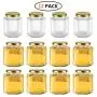 Bouteilles Hexagonales Claires de 473 ml Encheng, Bouteilles en Verre avec Couvercles (Or), Bouteilles Mason pour Herbes, Aliments, Confitures, Liquides, Petites Bouteilles d'Épices pour Stockage (12 Pack), Emballées avec une étui polyform par unité. Bouteilles Hexagonales Claires de 473 ml Encheng, Bouteilles en Verre avec Couvercles (Or), Bouteilles Mason pour Herbes, Aliments, Confitures, Liquides, Petites Bouteilles d'Épices pour Stockage (12 Pack), Emballées avec une étui polyform par unité.
