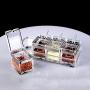 JINBEST Clear Seasoning Rack Spice Box Storage Container Condiment Spice Pots Jars
