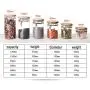 Youzpin Food Storage Jar Glass Food Storage Jar with Airtight Seal Bamboo Lid Snap-Fit Glass Canister Youzpin Food Storage Jar Glass Food Storage Jar with Airtight Seal Bamboo Lid Snap-Fit Glass Canister