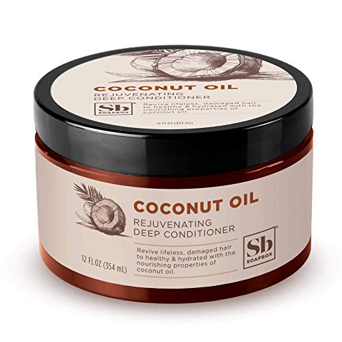 Soapbox Deep Conditioner, 12 oz Jar, Hydrating Deep Conditioning Hair Treatment for Natural, Curly, Dry or Damaged Hair | Sulfate Free, Paraben Free, Cruelty Free, Silicone Free, and Vegan