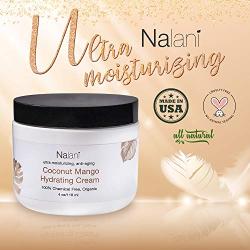 Nalani Luxury Coconut Mango Hydrating Cream for Men and Women - Organic, Chemical Free, Made in US, Made with Anti Microbial Ingredients (4oz)