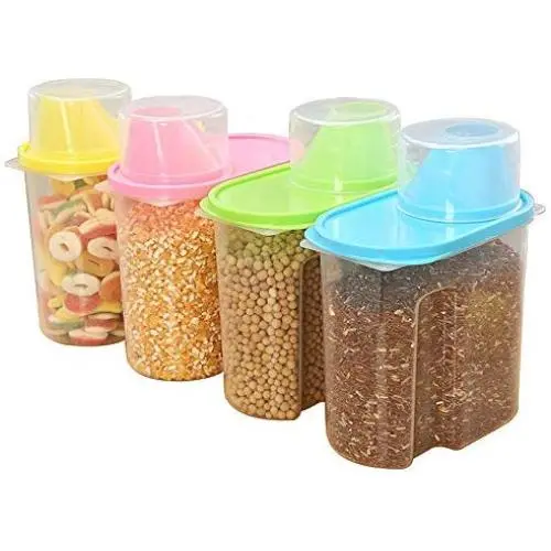 Réservoir de stockage de grains multicouches/Boîte de rangement alimentaire pour cuisine/Boîtes en plastique pour stockage de grains (4 ensembles) Réservoir de stockage de grains multicouches/Boîte de rangement alimentaire pour cuisine/Boîtes en plastique pour stockage de grains (4 ensembles)