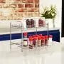 Étagère à épices 2 niveaux BESTONZON, Support de rangement pour comptoir Cuisine Salle de bain, Organisateur de Rangement pour Pots et Bouteilles. Étagère à épices 2 niveaux BESTONZON, Support de rangement pour comptoir Cuisine Salle de bain, Organisateur de Rangement pour Pots et Bouteilles.