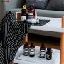 Skandinavischer Chic Glasbehälter mit Aufkleber, Nordic Modern Minimalistisch Schreibtisch-Aufbewahrungsglas Flaschenorganizer Blumenbehälter Dekoration, Große Glasbehälter mit Deckeln