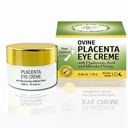 New Zealand 4 You Ovine Placenta Eye Cream with Hyaluronic Acid and Manuka Honey - Reduces Fine Lines & Wrinkles, Firms & Brightens - All Natural Ingredients, 15g