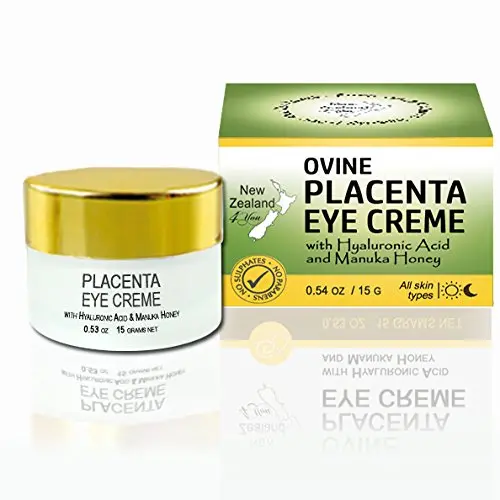 Neuseeland 4 You Schafplazenta Augencreme mit Hyaluronsäure und Manuka-Honig – Reduziert Falten & Linien, Strafft & Verfeinert – All-Natural Inhaltsstoffe, 15g