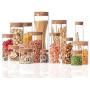 Storage Tank Sealed Jar Food Storage Container Durable Cereal Storage Cans Dry Foods Liquids Kitchen Storage Box Wood Lid, A