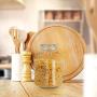 Relaxdays 3 L Preserving Glass Jar, Clip Lock Seal & Rubber Band, Airtight Transparent Food Storage Container, XXL, Standard