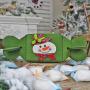 BLagenertJ Foldable Candies Gift Box Elk Snowman Santa Pattern Storage Container Bag for Xmas Decor Snowman