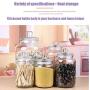 Kitchen Food Storage Jar Airtight Food Storage Glass Storage Jar, Large-capacity Transparent Moisture-proof Sealed Jar, (Size : 2000ml)