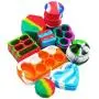 Pearwell Antihaft Silikon Küchenbehälter (Set von 9), Lebensmittelechtes Lagerglas, Mehrzweck für Wachs, Balsam, Farbe, Make-up [BPA-frei und FDA-konform], Sortierte Farben (9)
