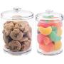 MetroDecor mDesign Kitchen Storage Jar for Treats, Cookies, Candy, Chocolate - Set of 2, Clear