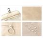 SacSage Hanging Travel Toiletry Bag for Women and Men, Waterproof Portable Shower Bag, Built-in Quality Hook, Bathroom and Cosmetic Makeup Organizer Bag (Beige)