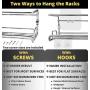 Spice Racks Organizer For Cabinet Door Mount, Wall Mounted: Unique Racks Design to Secure Jars - Set of 4 Spices & Seasoning Chrome Hanging Shelf Kit - Storage in Kitchen, Pantry, Cupboard, Countertop