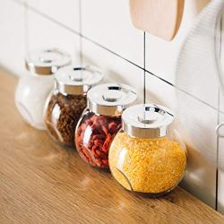 Sealed Storage Jar 200ml 4PCS Mini Transparent Glass Bottle Seal Condiment Bottles 4 Pieces/set DELICATEWNN