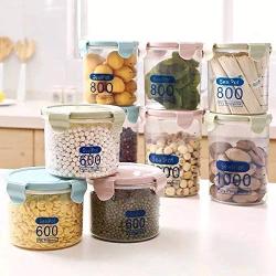 Yl Ly Food Storage Box Kitchen Plastic Fresh-Keeping Sealed Cans Grain Storage Jars Home Snack Food Storage Box Set 600Ml Two Sets