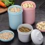 UPKOCH Plastic Cereal Storage Containers Dry Food Flour Snacks Sugar Storage Bottle for kitchen Home (Pink)