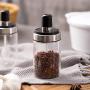 Glass Seasoning Rack Jar Spice Pots Tins Spice Box Storage Container Pepper Seasoning Kitchen Jar With Spoon Kitchen Tool,United States