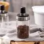 Glass Seasoning Rack Jar Spice Pots Tins Spice Box Storage Container Pepper Seasoning Kitchen Jar With Spoon Kitchen Tool,United States