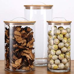 Glass Sealed Jars, Kitchen Household Cereal Containers, Storage Spices/Pasta/Oatmeal/Rice